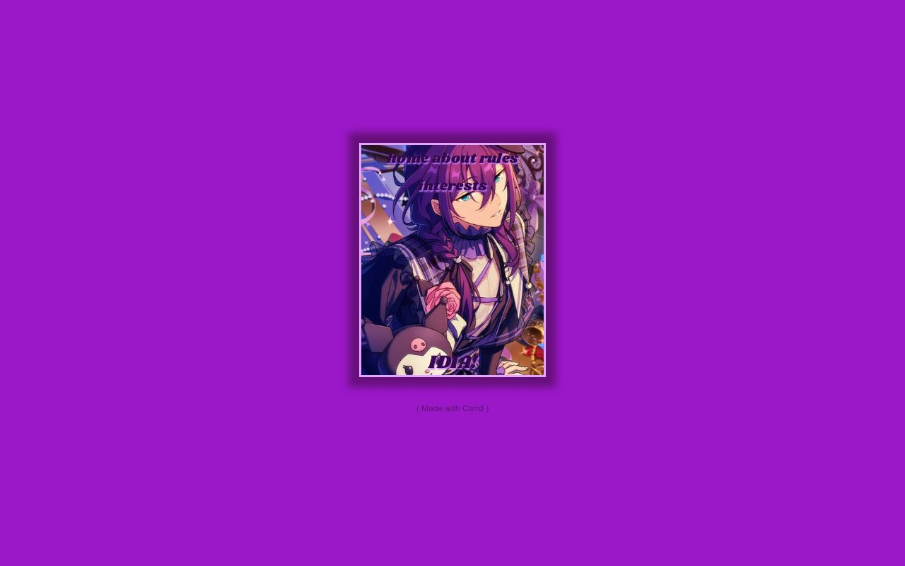 Carrd profile picture for @shrouds